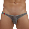 MenSexyWear Slip Pailleté Minicut Gris